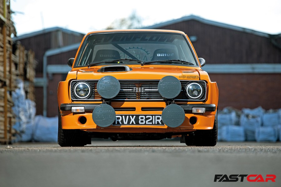 front on shot of Modified Ford Escort Mk2 