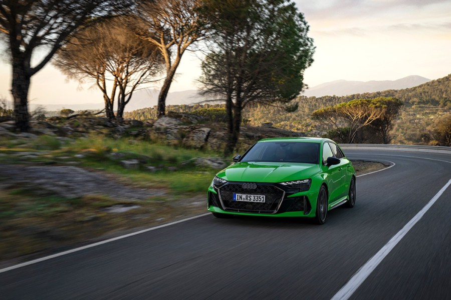 driving shot of New audi rs3