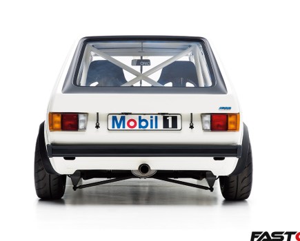 rear shot of Modified VW golf Mk1