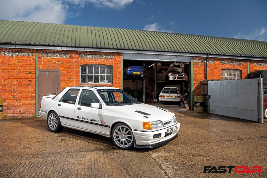 front 3/4 shot of Modified Ford Sierra Sapphire Cosworth