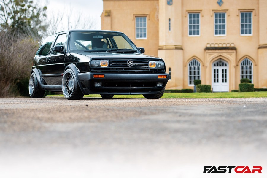 Tuned VW Golf Mk2 front 3/4