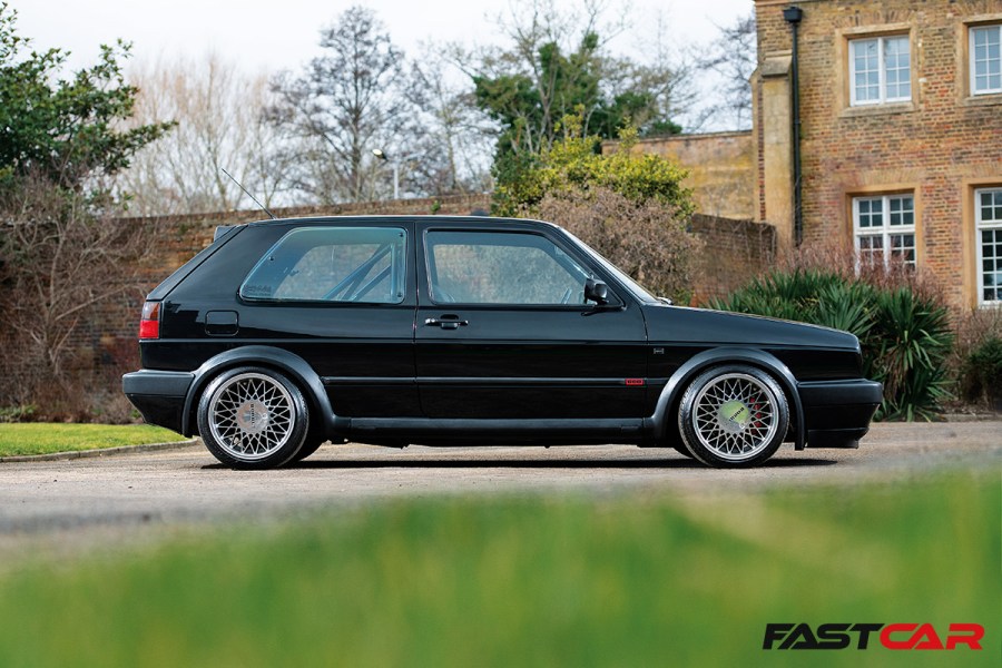 Tuned VW Golf Mk2 side profile