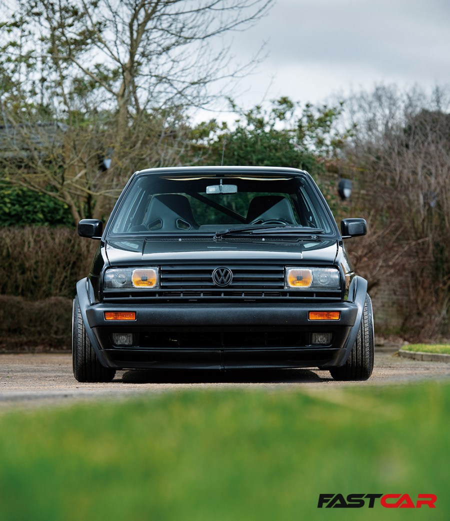 front on shot of Tuned VW Golf Mk2