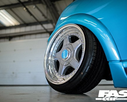 Wheel shot of bagged Mini Cooper S R53