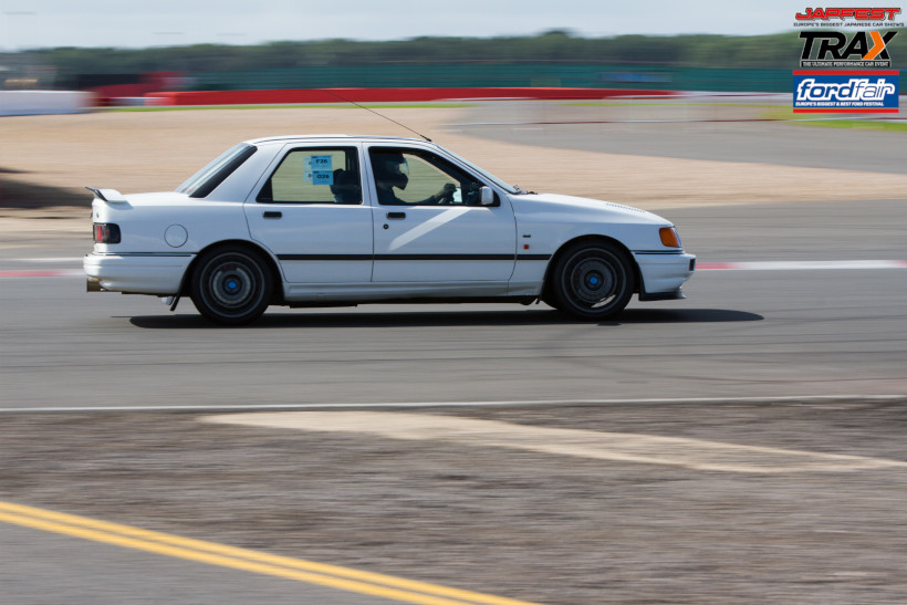 Car on track at silverstone race track 