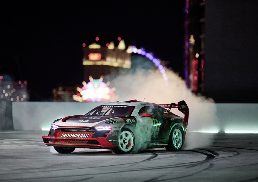 Electrikhana: Ken Block takes on Las Vegas in a 1400hp Audi