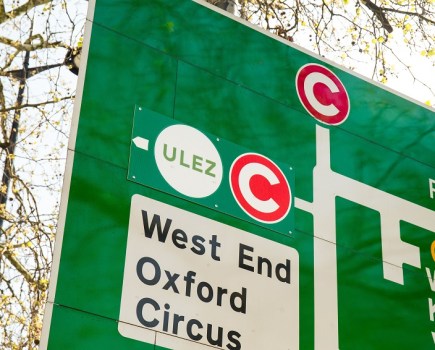 A sign in London indicating the ULEZ zone.