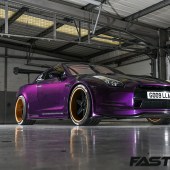 front 3/4 shot of modified nissan gt-r