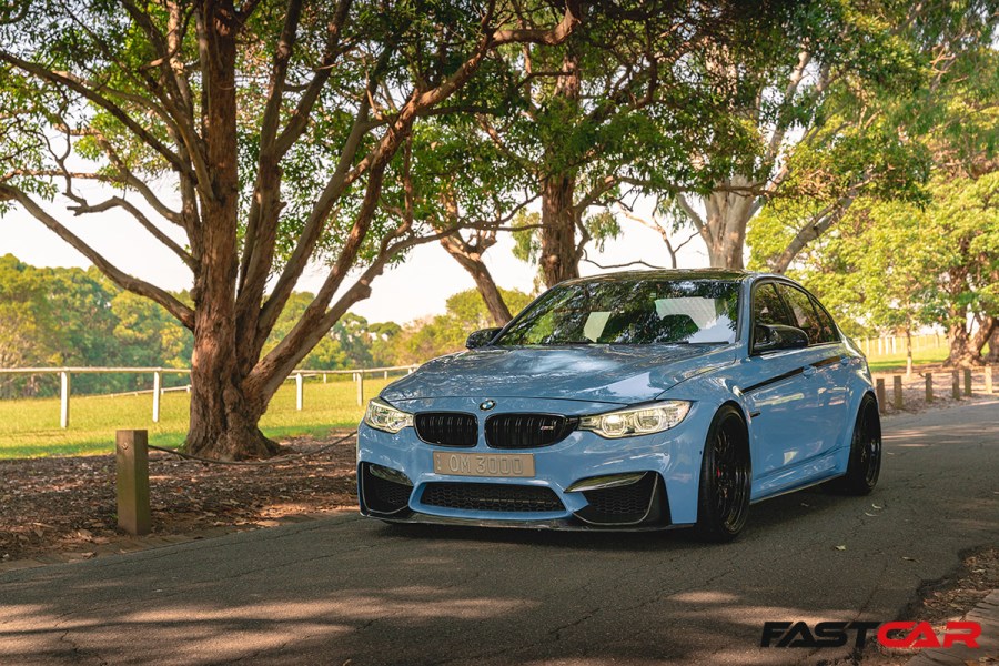 front 3/4 shot of tuned f80 m3