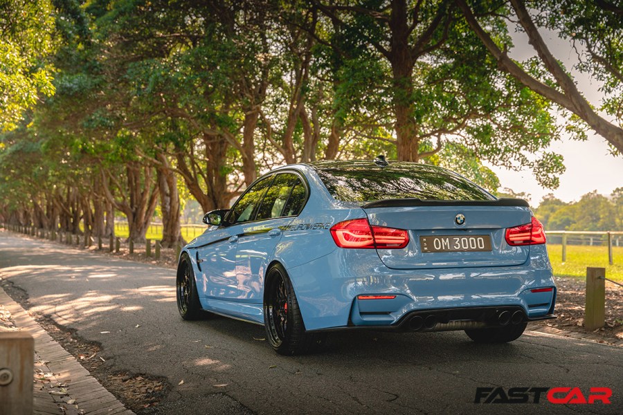 rear 3/4 shot of tuned f80 m3