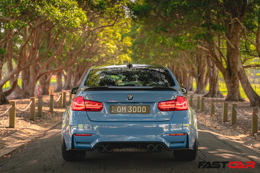 rear shot of tuned f80 m3