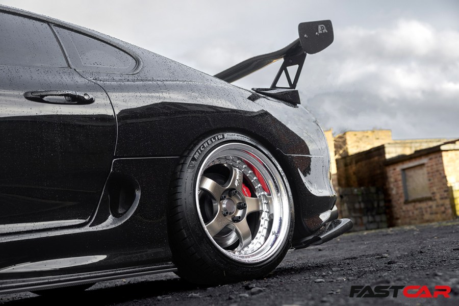 Work wheels and APR wing on modified toyota supra mk4