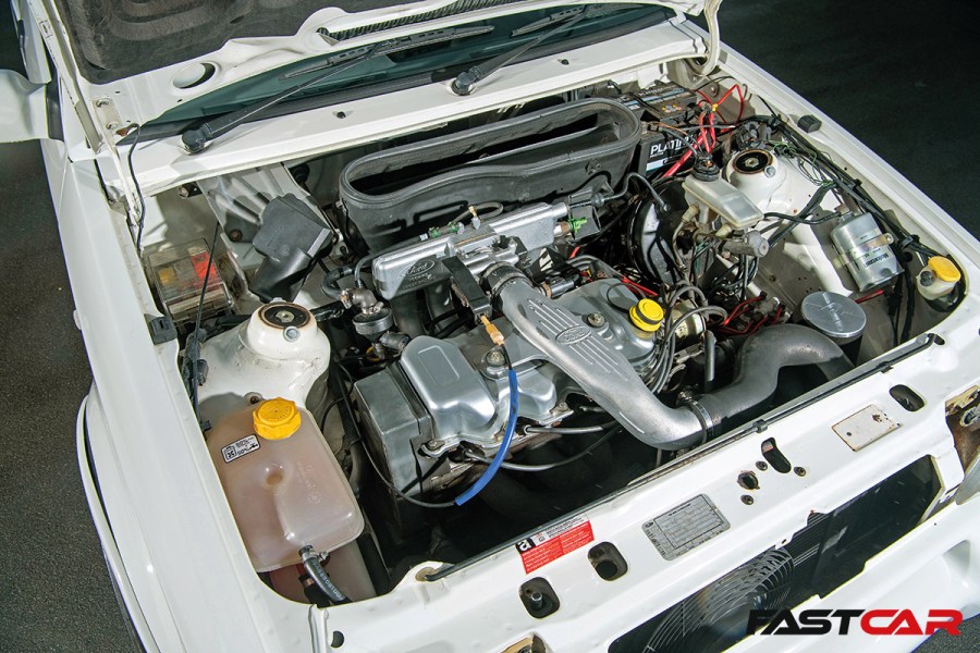 stanced Escort RS Turbo engine