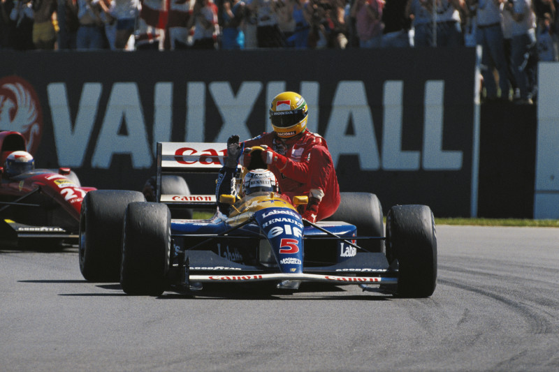 Ayrton Senna and Nigel Mansell