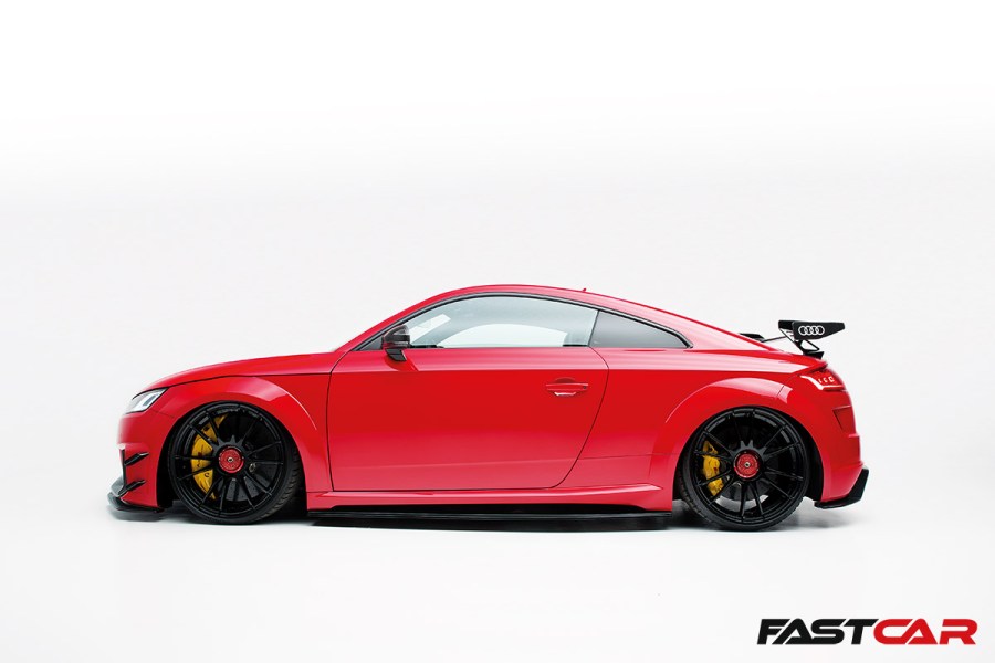 Modified Audi TT-RS side profile shot