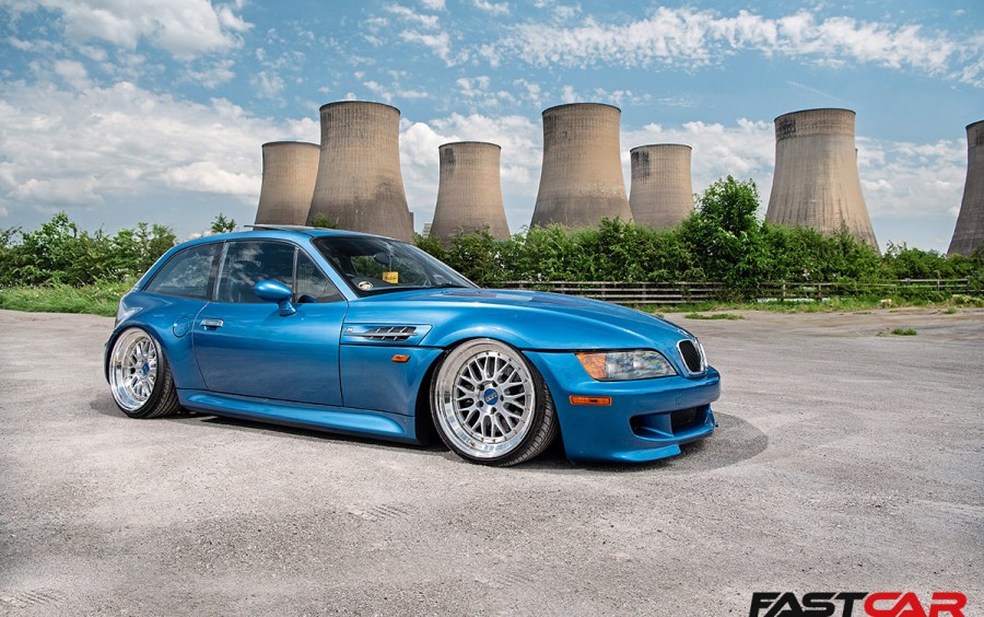 modified BMW z3 m coupe front 3/4 shot
