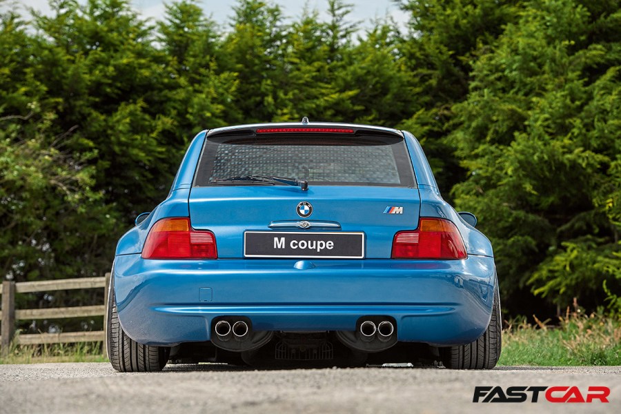 rear shot of modified BMW z3 m coupe