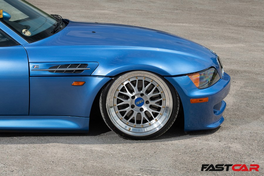 aftermarket wheels on modified BMW z3 m coupe