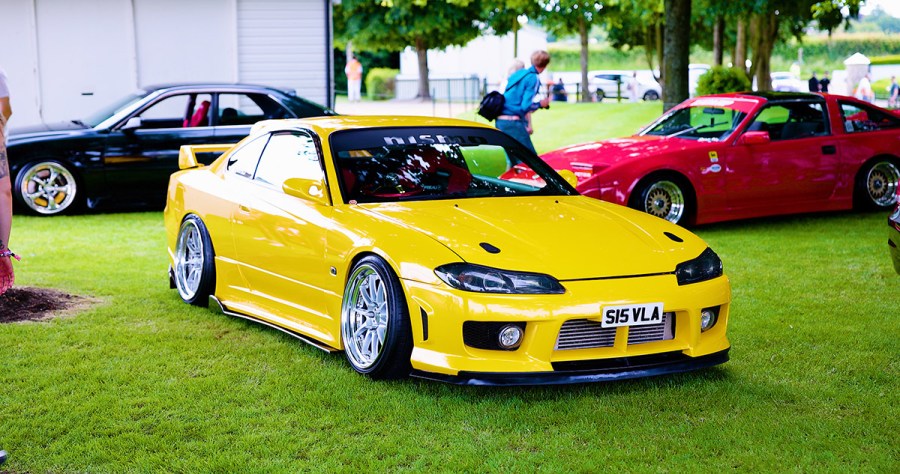 front 3/4 shot of Nissan silvia at players classic