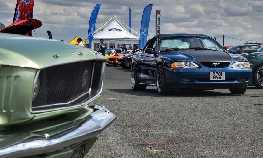 2 classic Ford Mustangs 