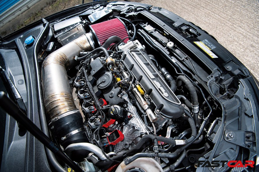 exposed engine bay 