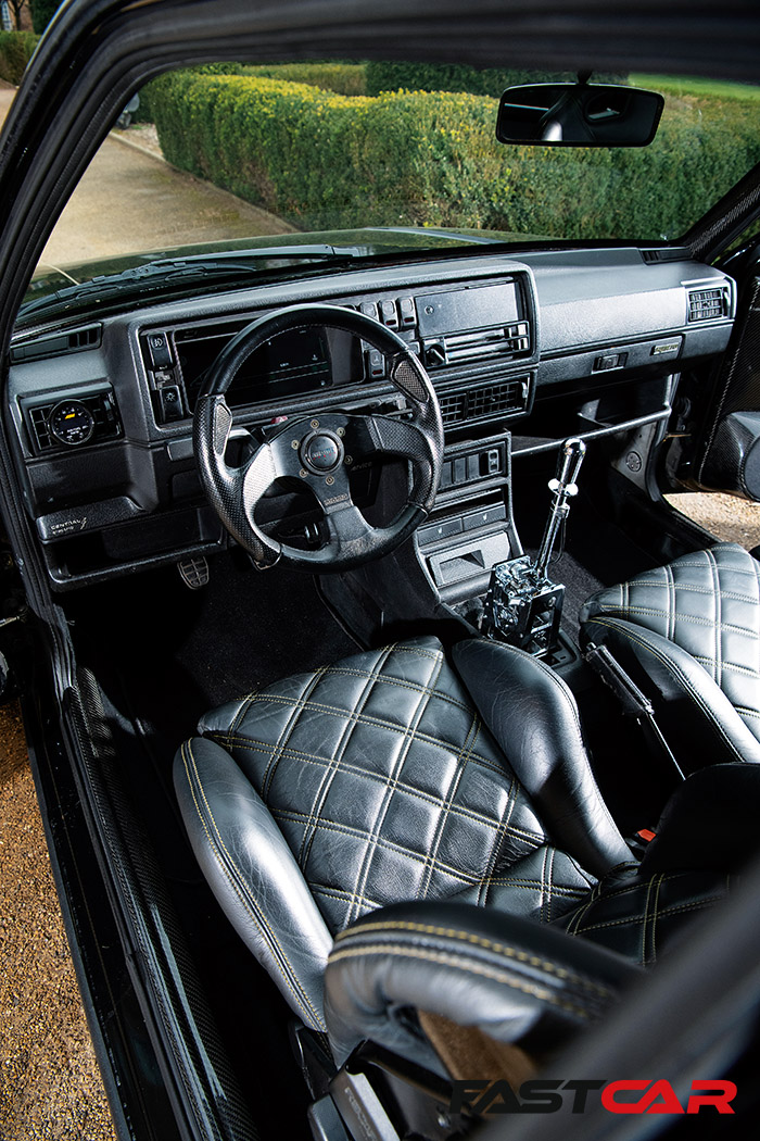 Tuned VW Golf Mk2 interior