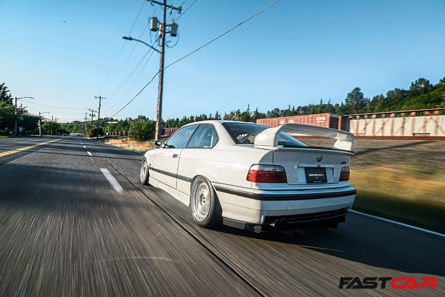 modified BMW E36 M3 driving shot