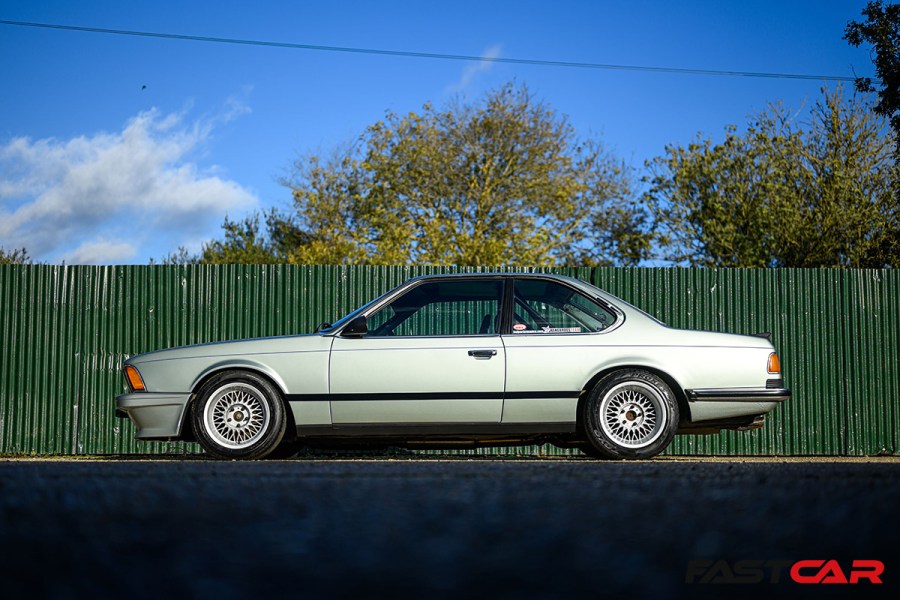 modified bmw e24 6 series side profile shot 