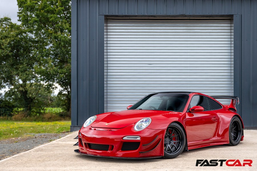 widebody LS7-swapped Porsche 911 front 3.4