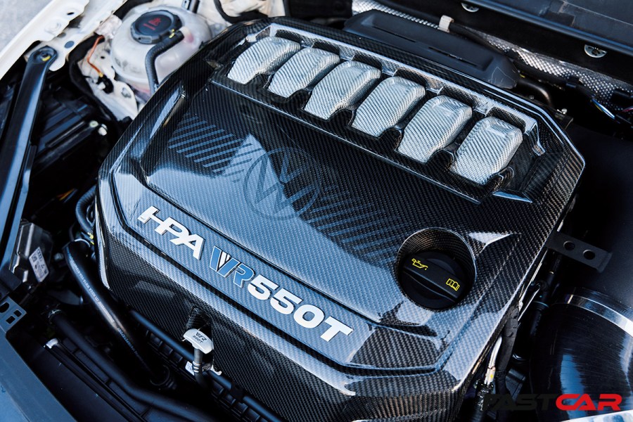 HPA carbon fibre engine cover 