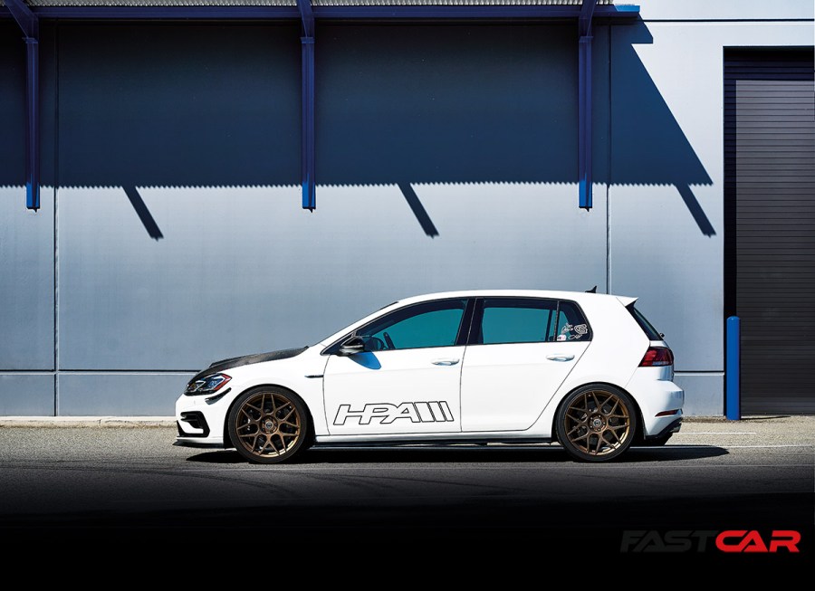 side profile shot of VW Golf R Mk7 VR550T