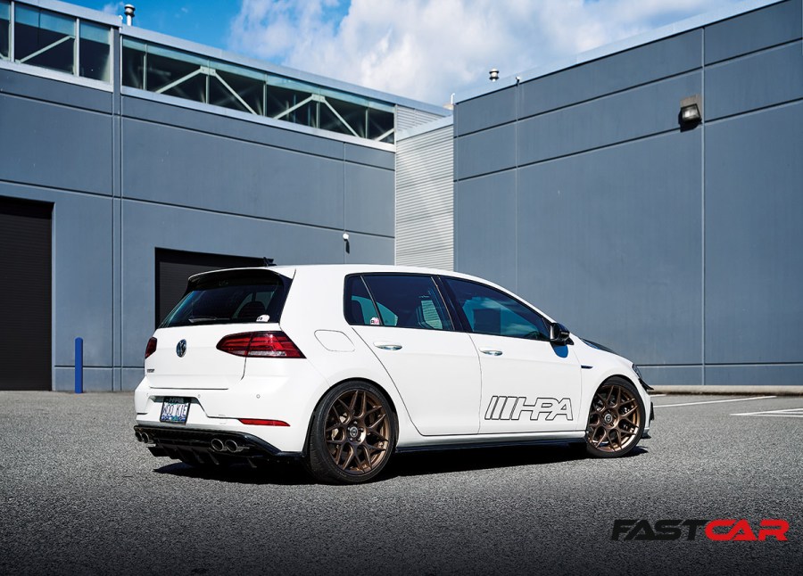 rear 3/4 shot of VW Golf R Mk7 VR550T