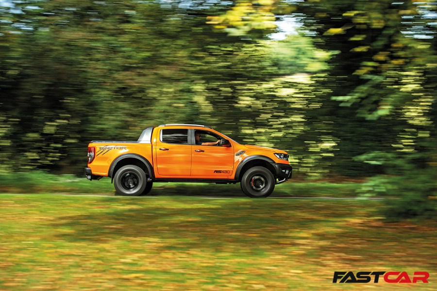 Modified Ford Ranger driving shot 