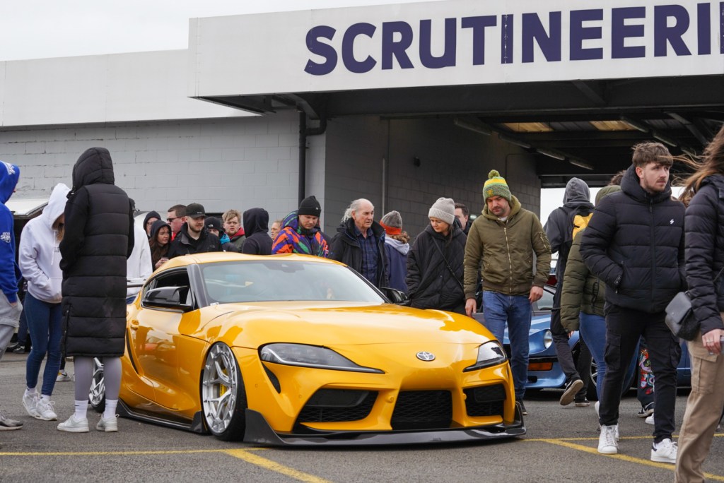 Yellow Toyota Supra Mkv at Sivlerstone