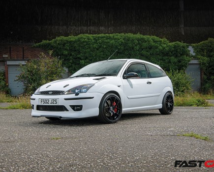 front 3/4 shot of 2JZ Mk1 Ford Focus