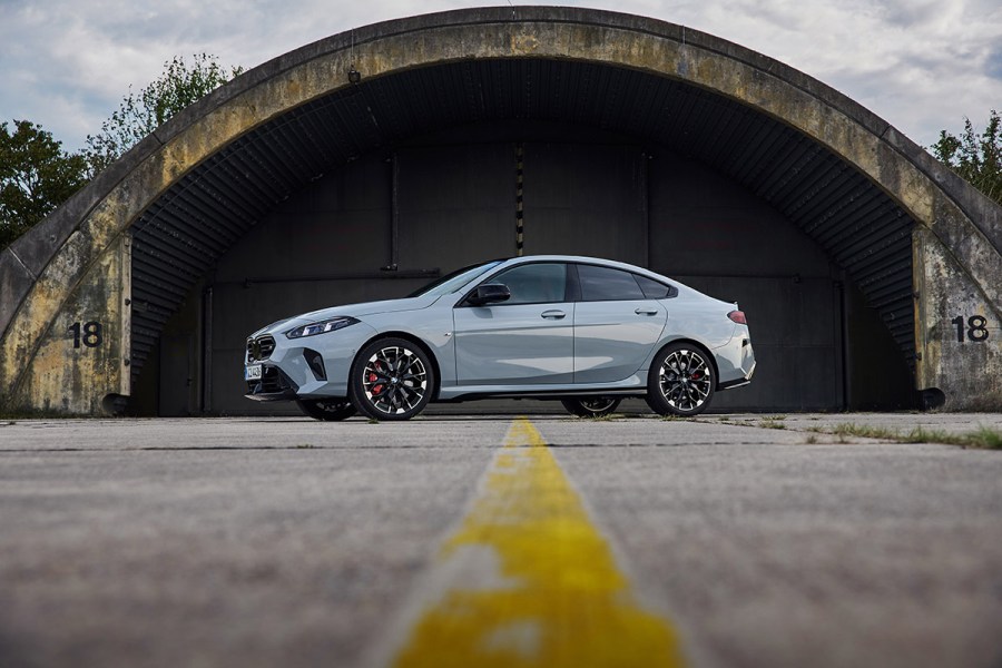 side profile shot of BMW M235