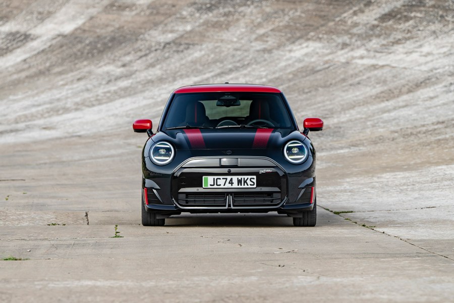 front on shot of electric mini JCW