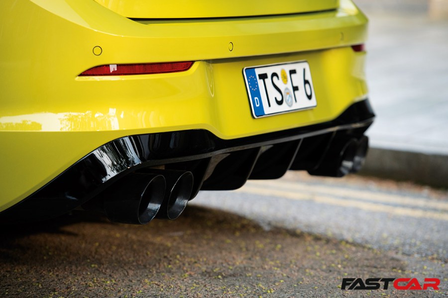 quad exhausts on modified vw golf r mk8