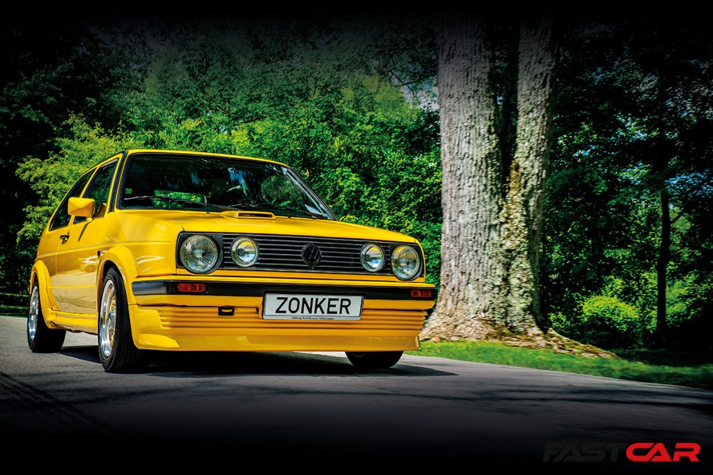 front shot of Mk2 Golf GTI Zonker