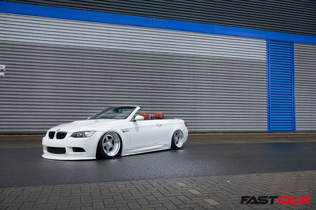 front 3/4 shot of Bagged E93 M3