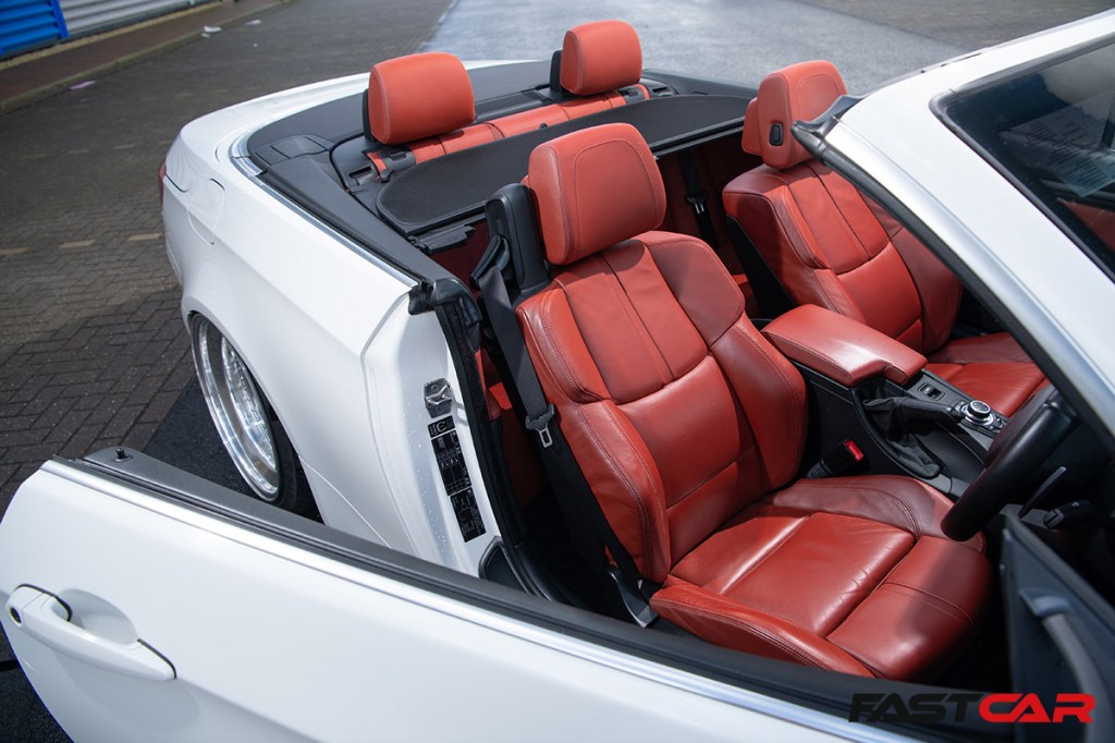 aerial shot of interior of Bagged E93 M3