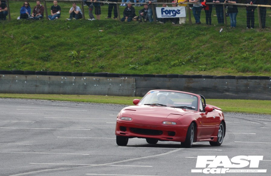 Mazda Miata MX-5 NA drifting on track